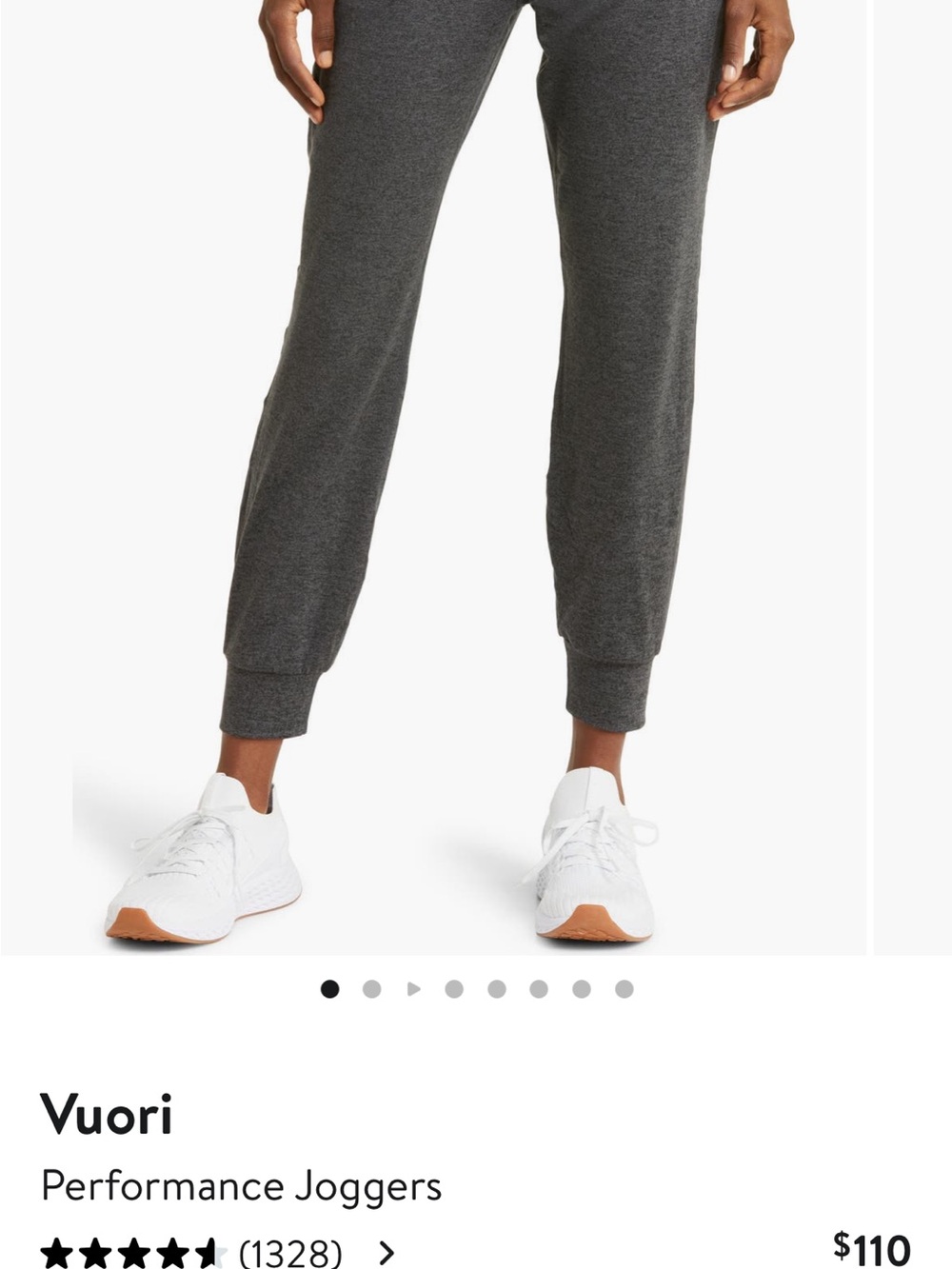 Vuori Performance Joggers in Charcoal grey